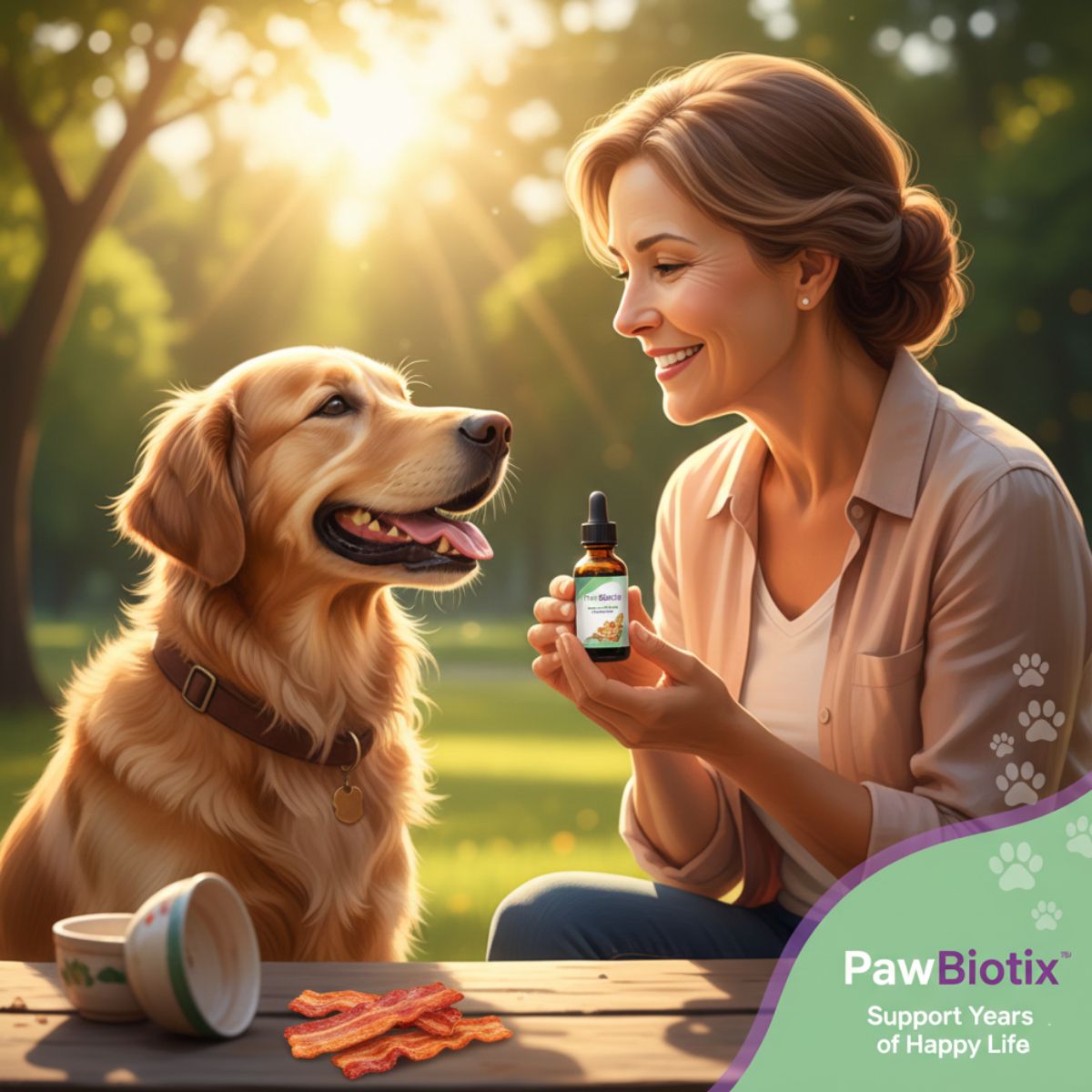 Happy Dog and Owner